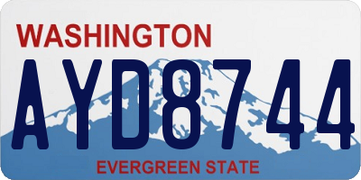 WA license plate AYD8744