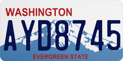 WA license plate AYD8745