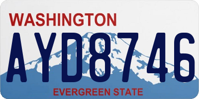 WA license plate AYD8746
