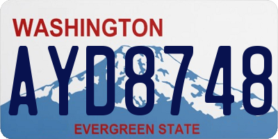 WA license plate AYD8748