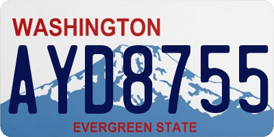 WA license plate AYD8755