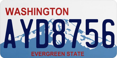 WA license plate AYD8756