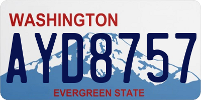 WA license plate AYD8757