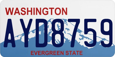 WA license plate AYD8759