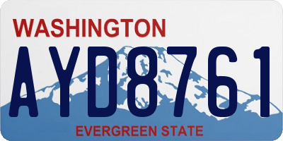 WA license plate AYD8761