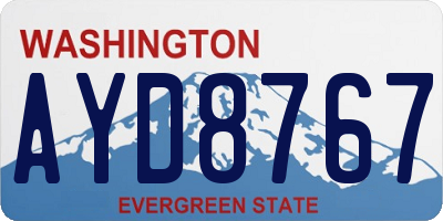 WA license plate AYD8767