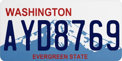 WA license plate AYD8769