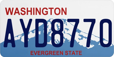 WA license plate AYD8770