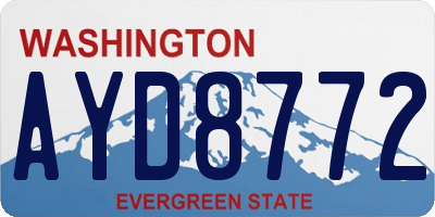 WA license plate AYD8772