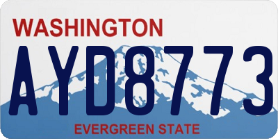 WA license plate AYD8773