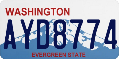 WA license plate AYD8774