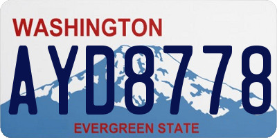 WA license plate AYD8778