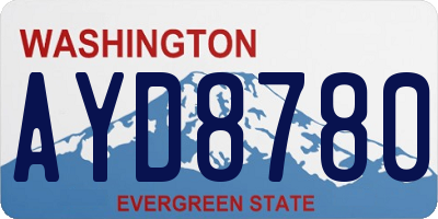 WA license plate AYD8780