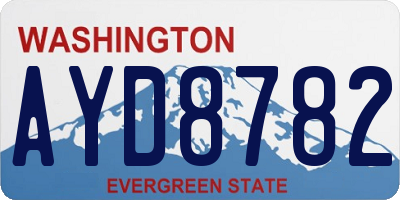 WA license plate AYD8782
