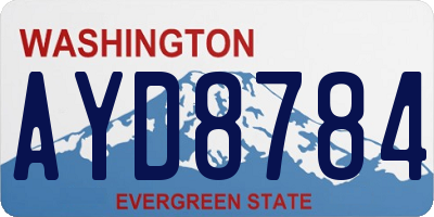 WA license plate AYD8784