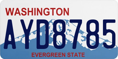 WA license plate AYD8785