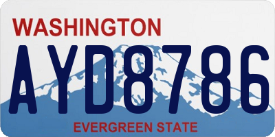 WA license plate AYD8786