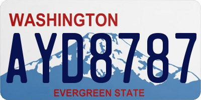 WA license plate AYD8787