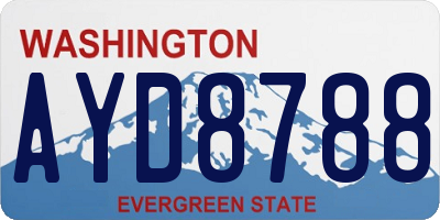 WA license plate AYD8788