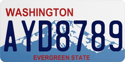WA license plate AYD8789