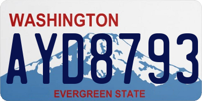 WA license plate AYD8793