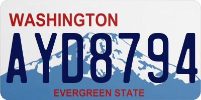 WA license plate AYD8794