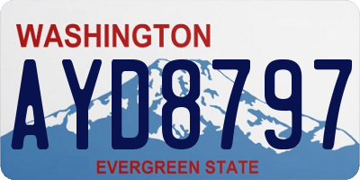 WA license plate AYD8797