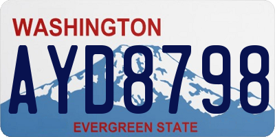 WA license plate AYD8798