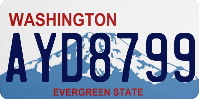 WA license plate AYD8799