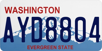 WA license plate AYD8804