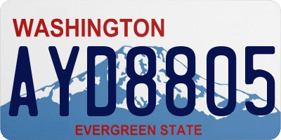 WA license plate AYD8805