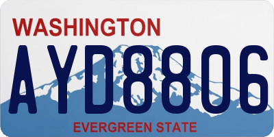 WA license plate AYD8806