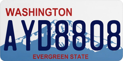 WA license plate AYD8808