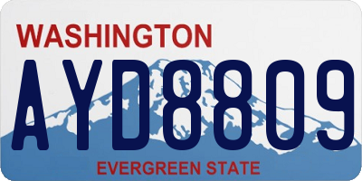 WA license plate AYD8809