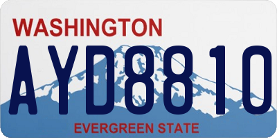 WA license plate AYD8810