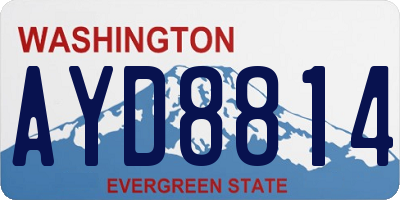 WA license plate AYD8814