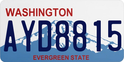 WA license plate AYD8815