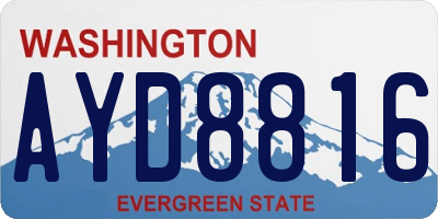 WA license plate AYD8816