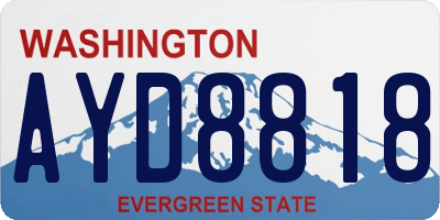 WA license plate AYD8818