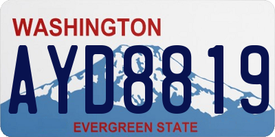 WA license plate AYD8819