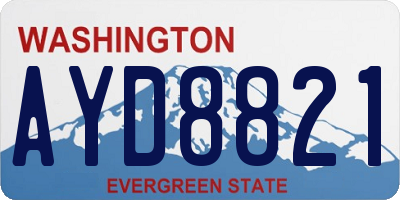 WA license plate AYD8821