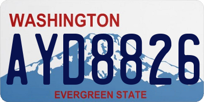 WA license plate AYD8826