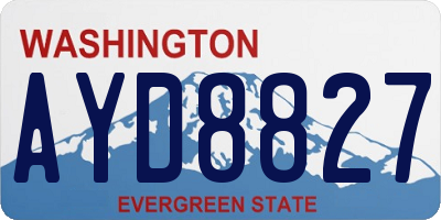 WA license plate AYD8827