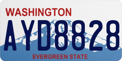 WA license plate AYD8828