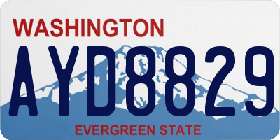 WA license plate AYD8829