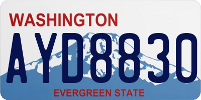 WA license plate AYD8830
