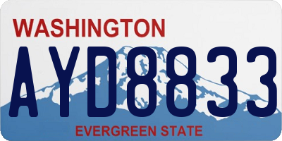 WA license plate AYD8833