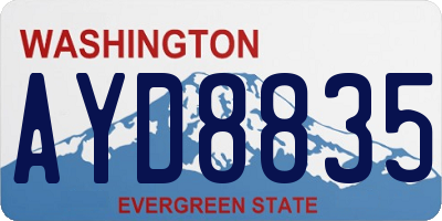 WA license plate AYD8835