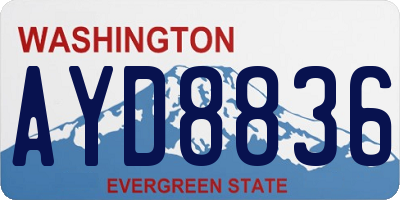 WA license plate AYD8836