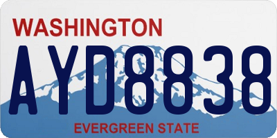 WA license plate AYD8838